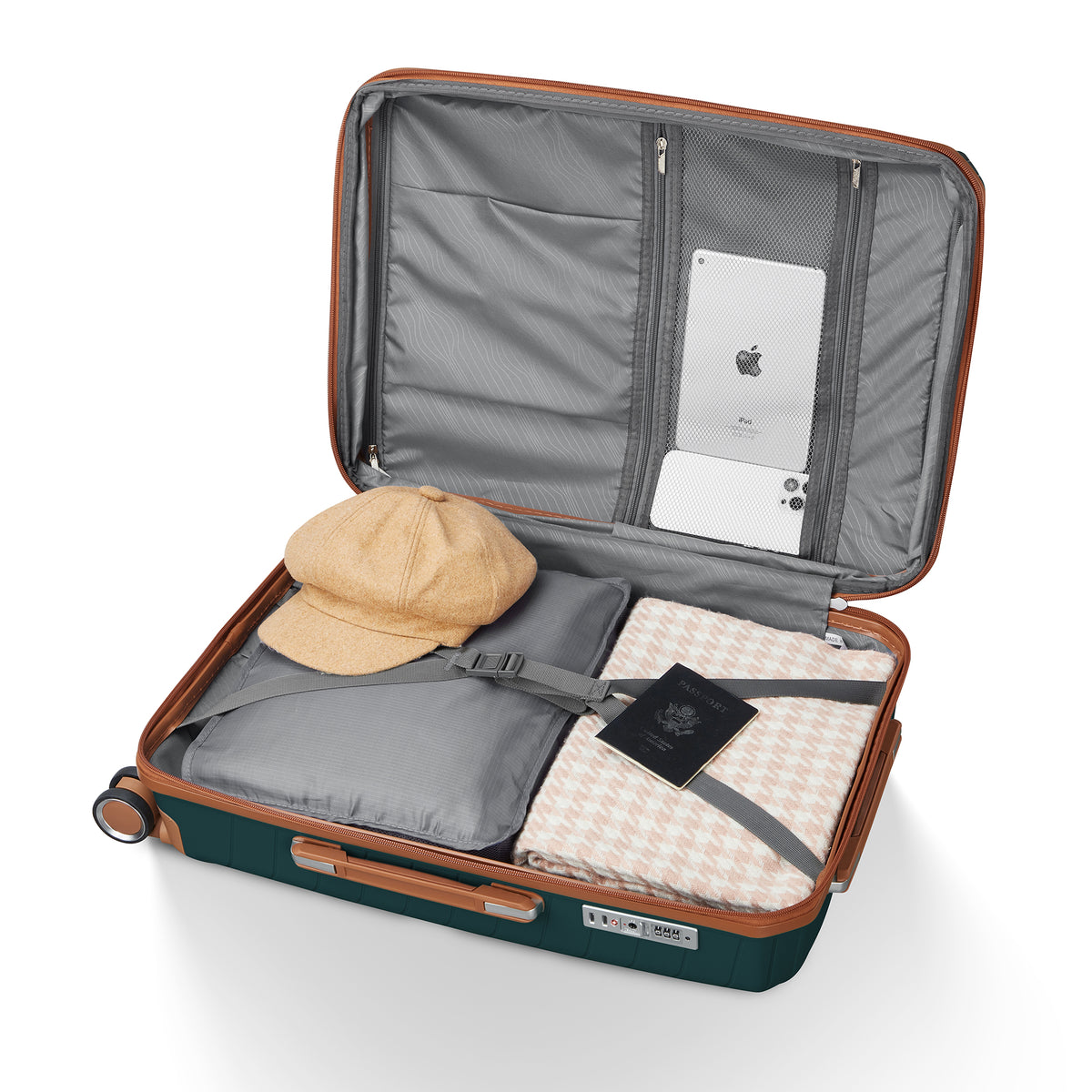 Luggage set of 4 pieces (14/20/24/28) with 4 360 degree silent rotating wheels made of PP material and durable TSA lock